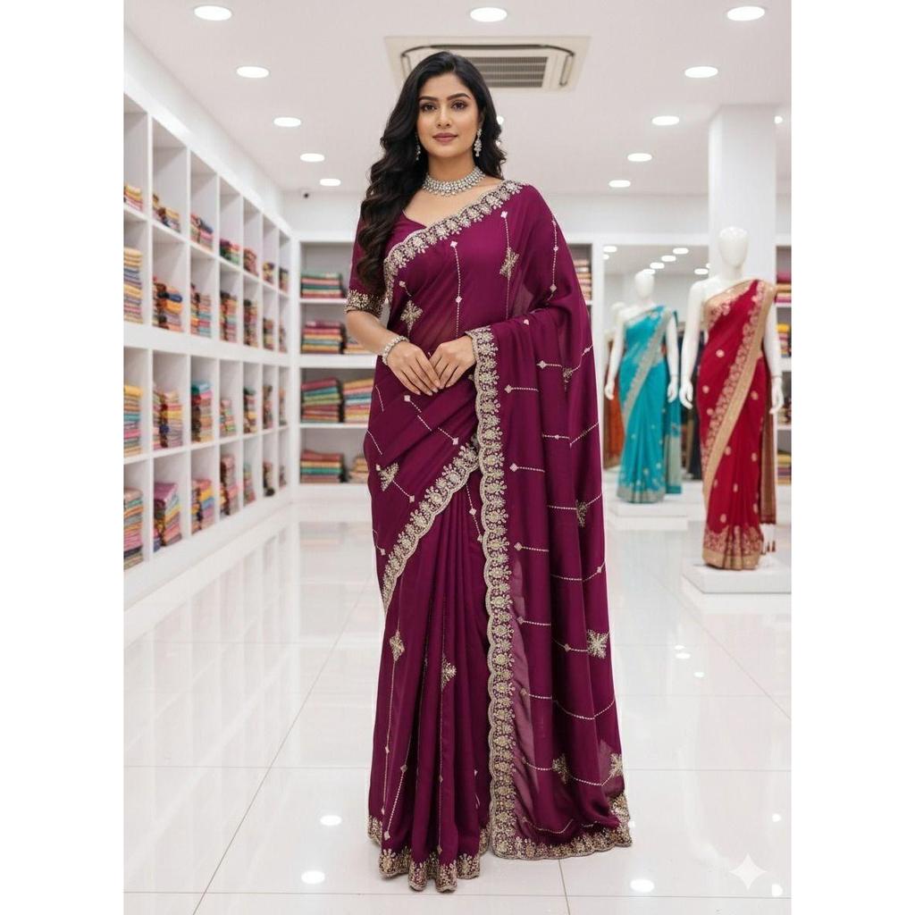 New Launch – Rich Rangoli Silk Embroidered Saree Collection