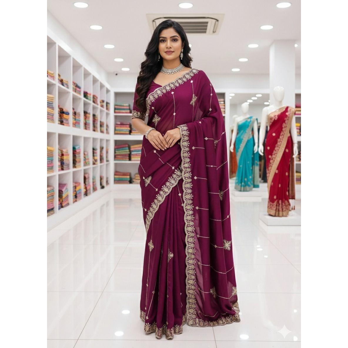 New Launch – Rich Rangoli Silk Embroidered Saree Collection