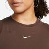 Nike Sportswear Essentials Solid Ribbed Crop Tank Top Women Tops Baroque-Brown FB8280-237