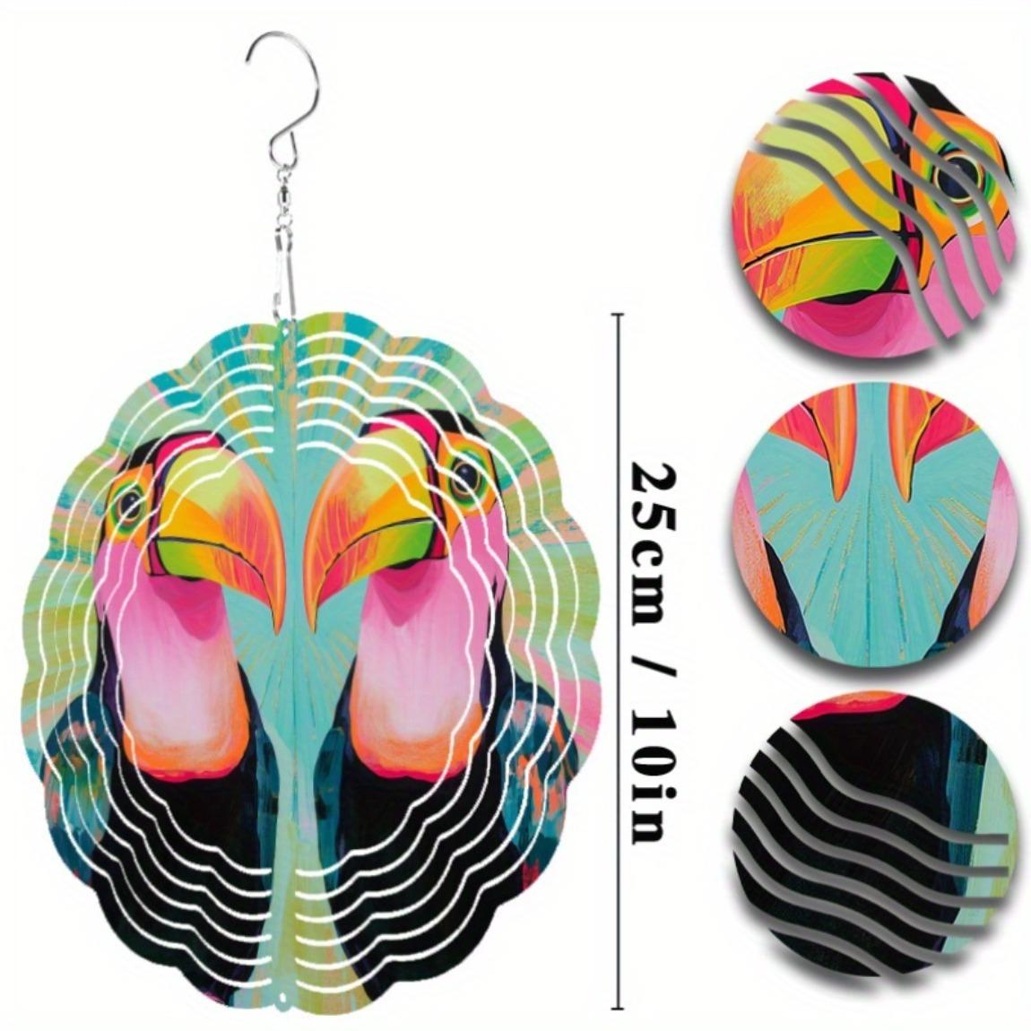 

Подвесная музыка ветра 25,4 см для декора сада на открытом воздухе Весна Лето Динамичный художественный дизайн Вращающийся на 360° крючок Без электричества 01A