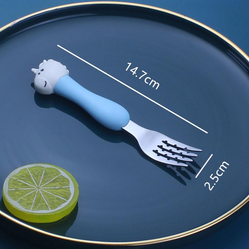 Baby Spoon Fork Gadgets Children Utensil Creative Cartoon Set 304 Stainless Steel Toddler Dinnerware Infant Feeding Portable