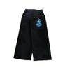 RogueWave Y2K Jeans Goth Printed Graphic Baggy Jeans Fashion Hip Hop Streetwear Harajuku Casual Wide Leg Jeans