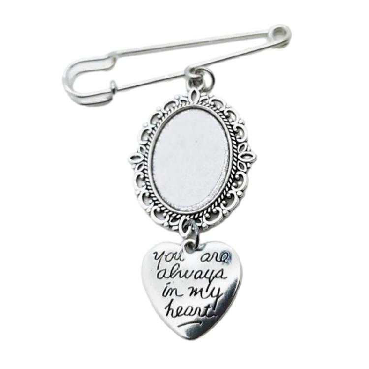 Blank Badge Pin Photo Frame Brooch Heat Transfer Blank Lapel Pin Alloy Material