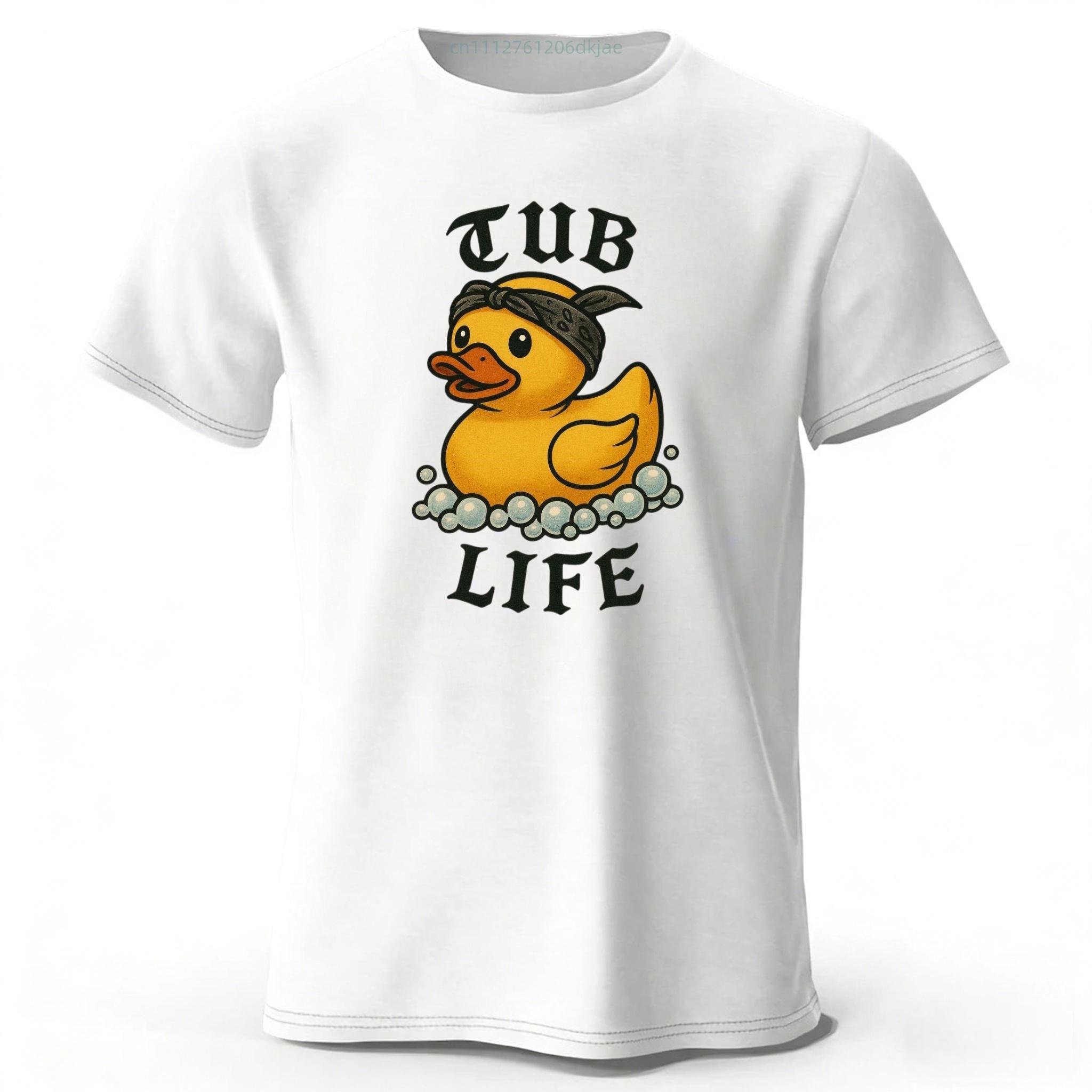 

Bathing Tub Yellow Duck Pure Cotton Short Sleeved Menwomen Loose Oversized Fashionable Casual Tshirt Y2k Street Style Top 3XL