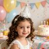 Top Hat Hair Clip with Mesh Lace Imitation Pearl Bow Decor Three-Dimensional Design Birthday Hat Headgear Photo Prop