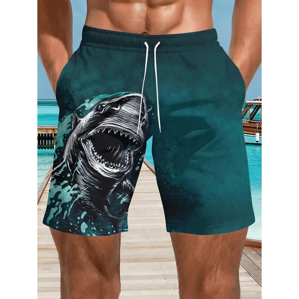 Herren Freizeitshorts Outdoor Bekleidung Kreativ Bunte Fische 3D Gedruckte Shorts Locker Lässig Übergröße Atmungsaktiv Urlaubsstil Sommer Vielseitige Shorts