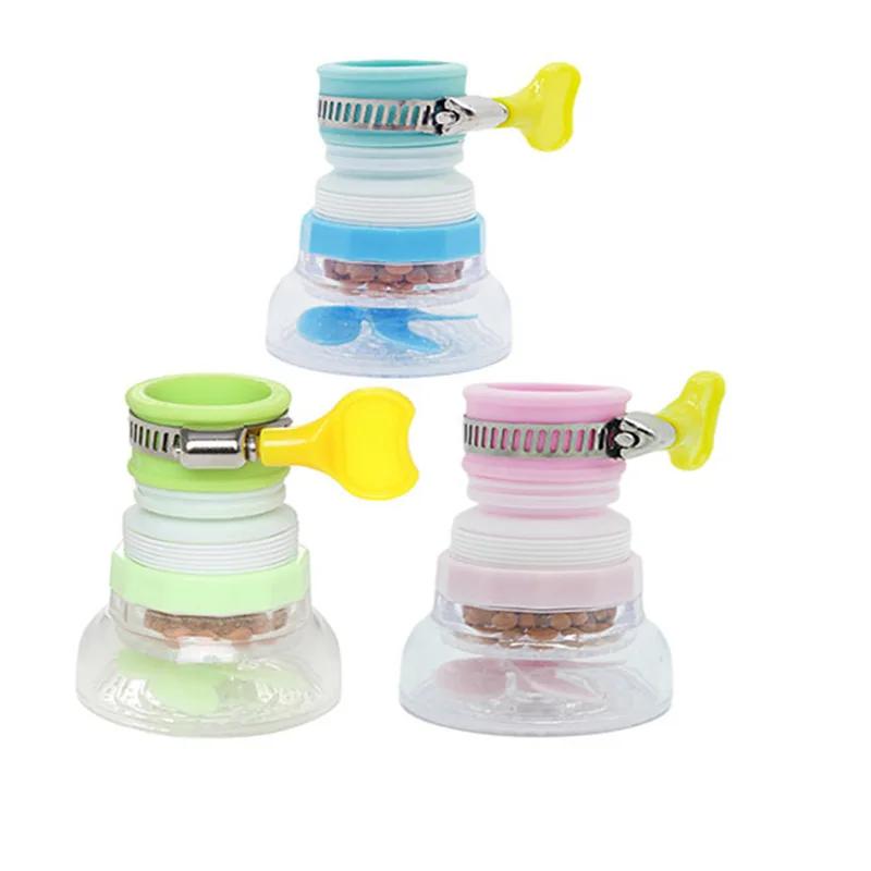 Faucet Splash-proof Head Kitchen Water Purification Filter Retractable Rotating with Maifan Stone Water-saving Shower