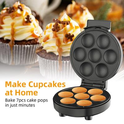 Ηλεκτρική μηχανή cupcake οικιακής χρήσης 1000W Cake Pop Maker Αντικολλητική επιφάνεια για 6 φλιτζάνια