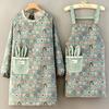 Canvas Long Sleeve Apron With Straps Oil Proof Wear Resistant Breathable Kitchen Fashion Home Work Uniform Waist Apron