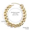 Exaggerated Hip-hop Acrylic Chain Necklace – Gold & Chain Accents for Women