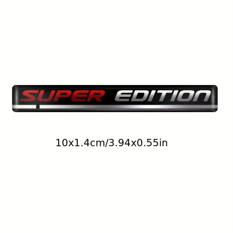 2 pezzi Super Edition Adesivo Emblema Distintivo Decalcomania Edizione Limitata per Auto Camion Sostituzione per Veicolo Universale SUV Moto Bicicletta Ac