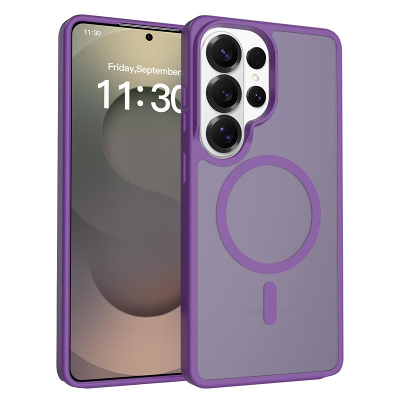 For Samsung Galaxy S26 Ultra S26 Plus Case Magnetic Matte PC+TPU Anti-Fingerprints Smooth Touch Translucent Cover