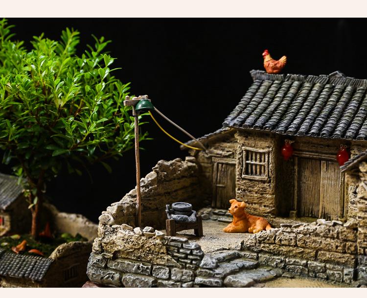 New Zen Bonsai Ornaments for Living Room or Office - Porcelain Micro-Landscape Decor for Bookcase and Desktop.