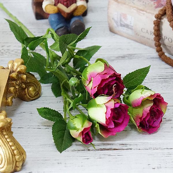 Sztuczne Kwiaty Symulowane Pojedyncze Pąki Róż Sztuczny Kwiat Róży Dekoracja Ślubna Dekoracja Domu Hotelu