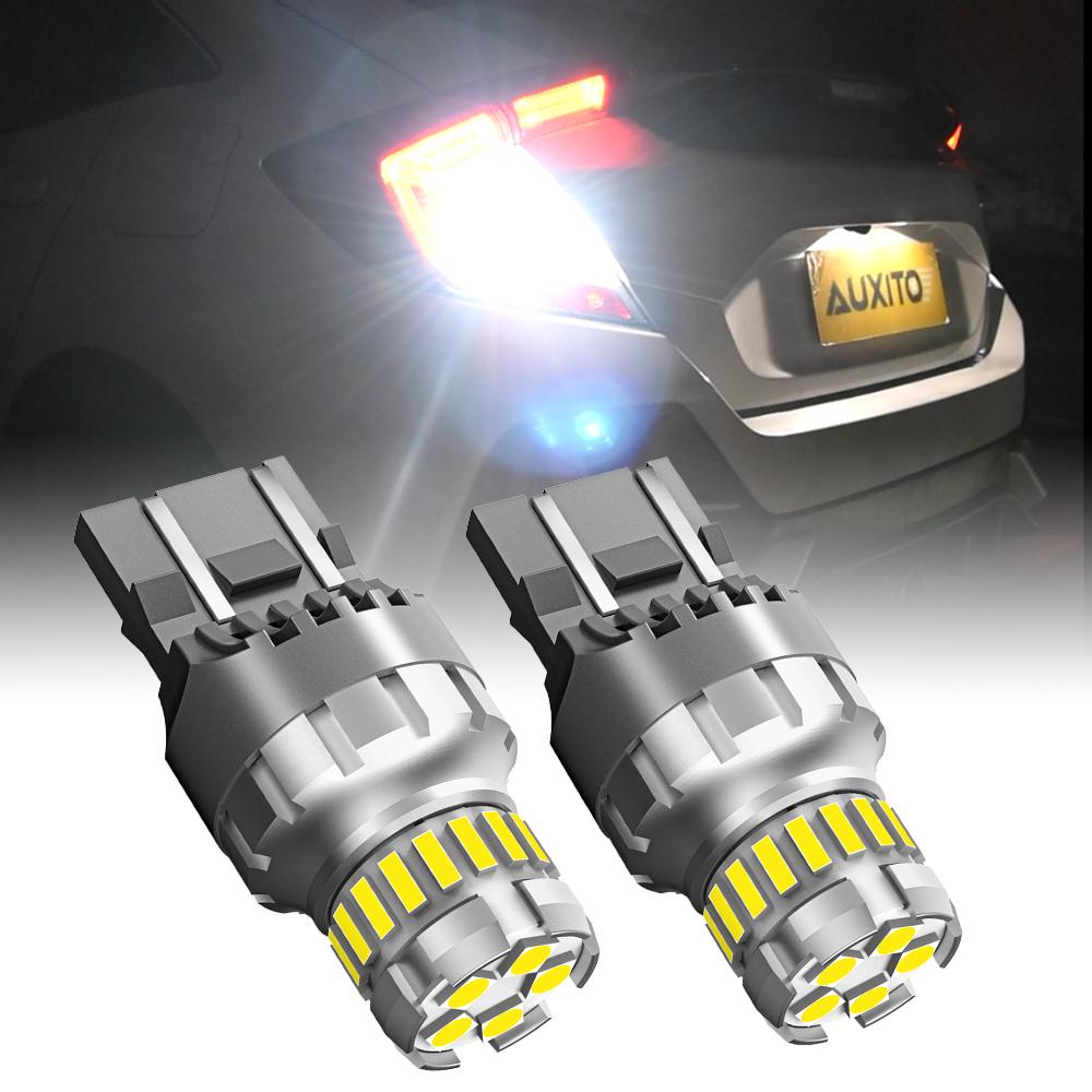 

AUXITO 2Pcs T20 7443 LED Tail Bulbs Red W21/5W 7440 W21W LED DRL Brake Light Reverse Backup Lamps 6500K White Super Bright 12V 6500K&7440 W21W WY21W T20