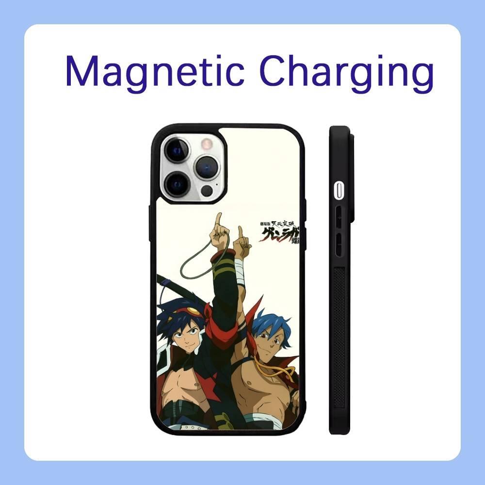 Custodia per Telefono Anime G-Gurren Lagann Per iPhone 17,16,15,14,13,12,11,Pro,Max,Plus,Air,Mini,SE Ricarica Wireless Magnetica Magsafe