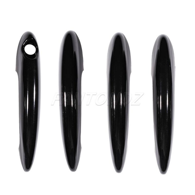 Dla BMW Mini R60 Countryman 4 szt. Osłony Klamek Zewnętrznych Drzwi Listwy Ochronne Błyszczące Czarne 51219800937 51219800938 Akcesoria