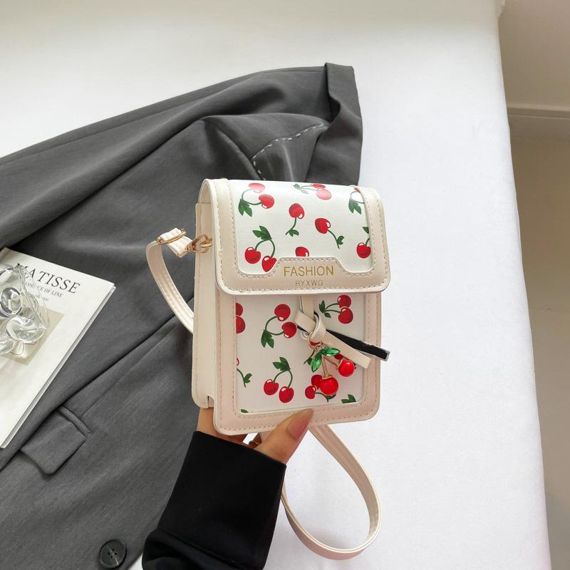 Нишевый дизайн вишневая маленькая квадратная сумка новая женская сумка модная универсальная популярная маленькая квадратная сумка сумка на плечо сумка мессенджер
