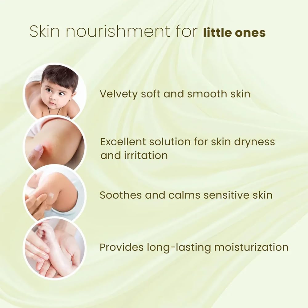 Babyorgano Nourishing Baby Body Lotion For Newborn 0-2 Years Babies 200ml Non Sticky Gentle Daily Moisturizer Soft Skin