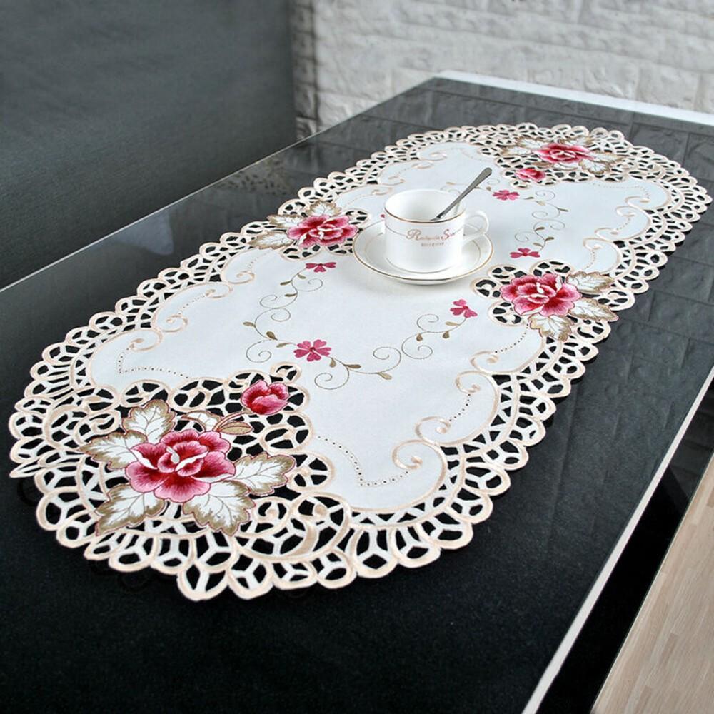 Home Decor Tablecloth Reusable Table Runners White