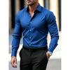 Lente Herfst Nieuwe Casual Heren Lange Mouw Zakelijke Overhemden Los Effen Kleur Modieus Comfortabel Veelzijdig Slim Fit Professionele Overhemden