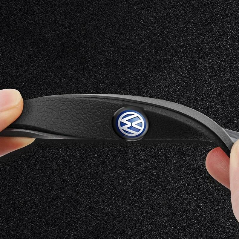 hijk1 ·4Pcs Rubber Bumper Strip Car Door Anti-Collision Emblem Stickers For VW GTI Polo Golf Passat Tiguan Arteon Touareg Taigo Caddy