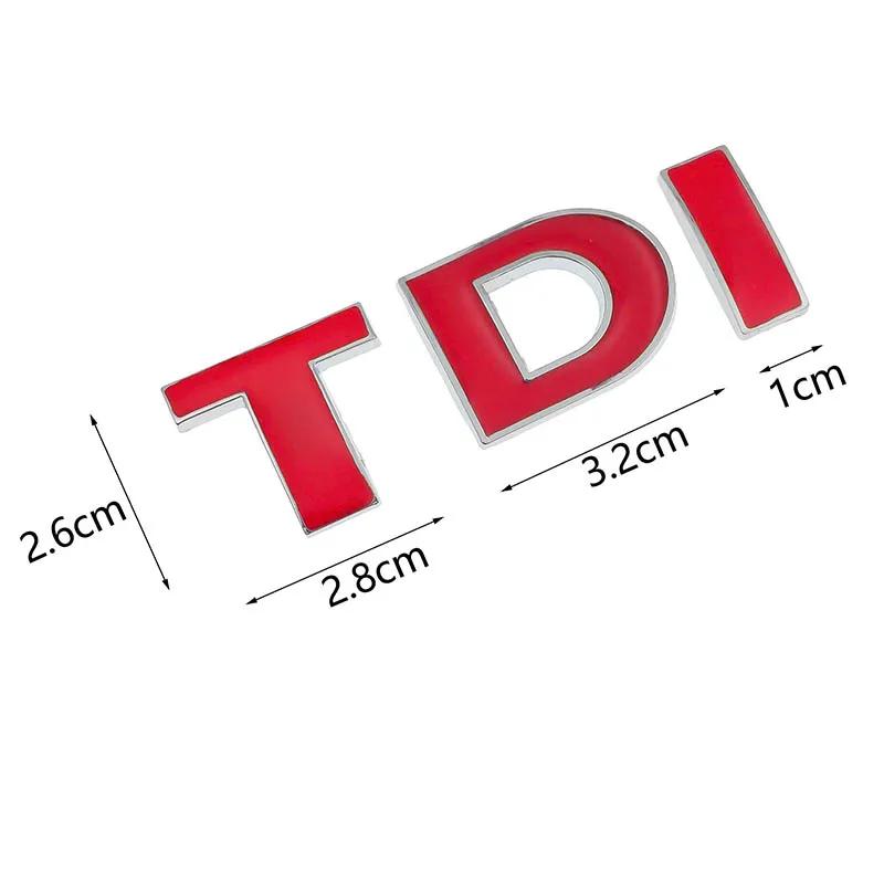 cycr3 Car Styling Red Solid TDI Logo Badge Emblem Decal Car Sticker for VW Golf JETTA PASSAT MK4 MK5 MK6 skoda Seat Car Accessories
