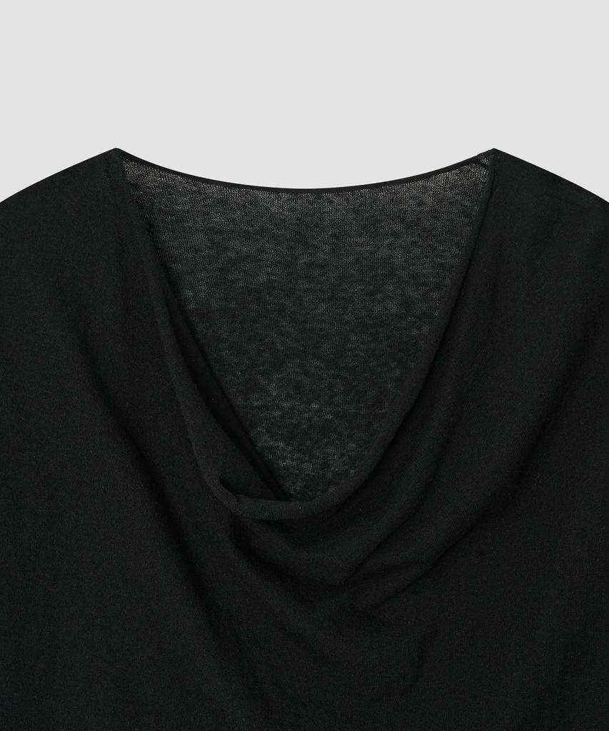 Deolil Low Drape Summer Knit_Black