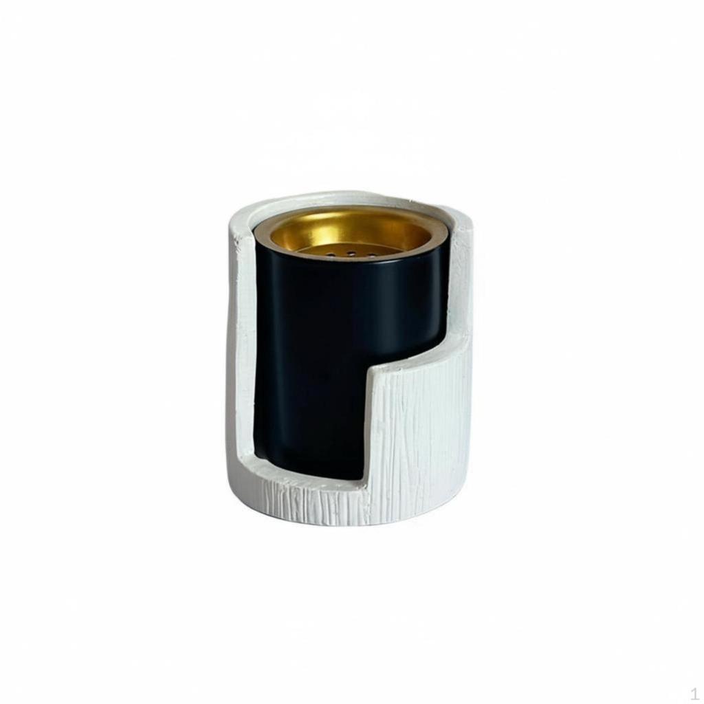 Modern Middle Eastern Incense Burner, Handheld Wood Texture, Home Decor, Living Room Desktop Black