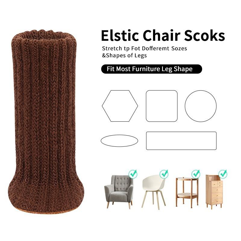 4Pcs Knitted Chair Leg Socks Furniture Table Feet Leg Floor Protectors Covers Floor Protection Pads