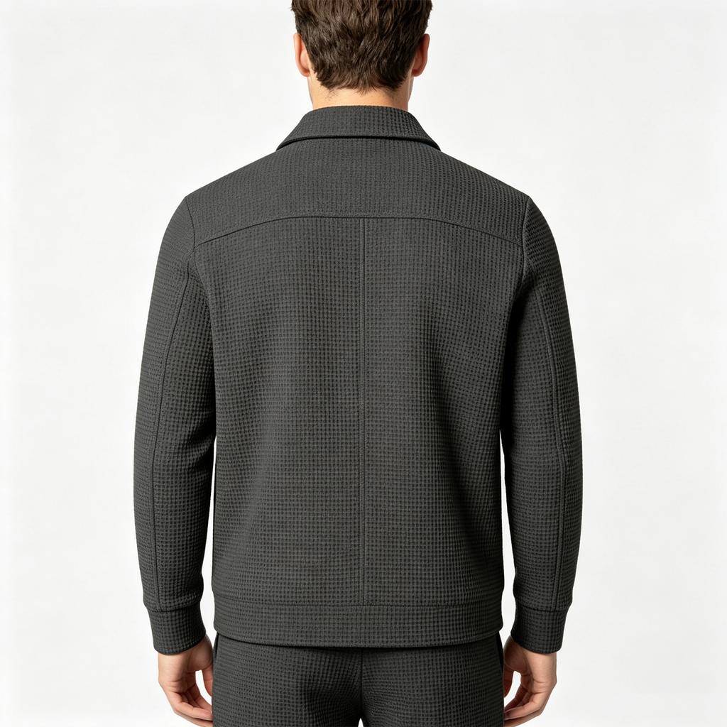 Men's Casual Color Lapel Collar Jacket for Spring and, Fashion Outerwear