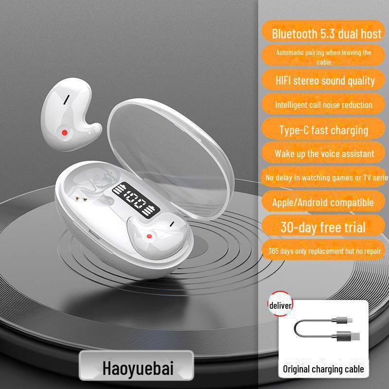 

Беспроводная Bluetooth-гарнитура S23: Удобная конструкция двух вкладышей, высококачественный звук, универсальная посадка белый