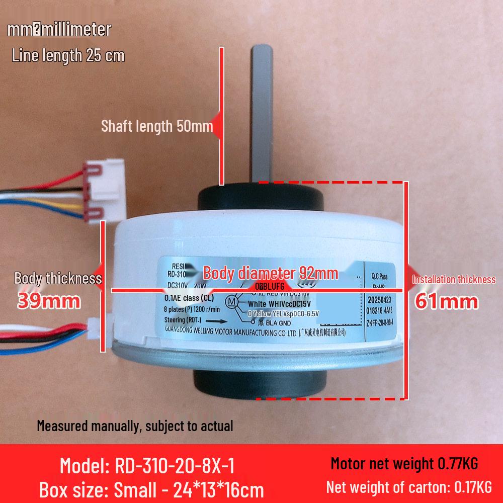 

Двигун RD-310-20-8X-1 для внутрішнього блоку кондиціонера Xiaomi/Changhong/Whirlpool ZKFP-20-8-98