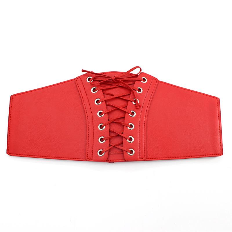 

Талия Женское платье Широкий ремешок Женский Супер широкий Дворцовый стиль Декоративный Эластичный пояс красный