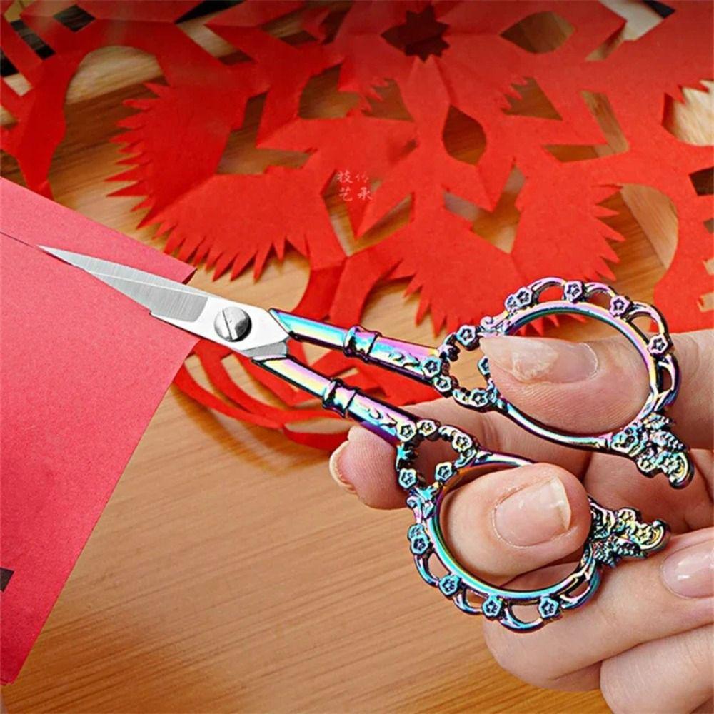Antique Design Tailor Scissors Stainless Steel Thread Cutter Embroidery Scissors Cross-stitch Work
