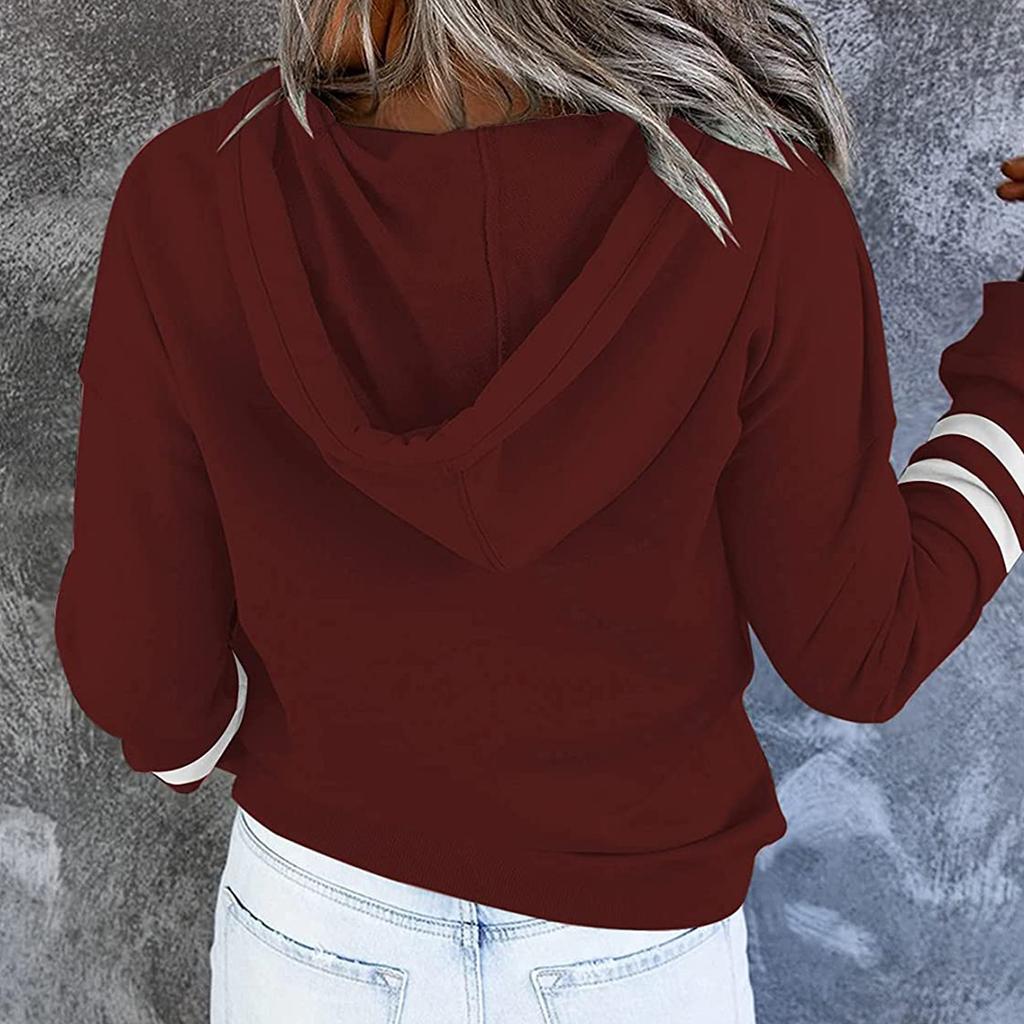 Women's Pullover Hoodies Tops Casual Button Down Long Sleeve Pocket Sweatshirts