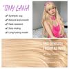 Long Blonde Wavy Synthetic Wigs with Bangs Lolita Cosplay Blonde Halloween Natural Wave Hair Wigs for White Women Heat Resistant