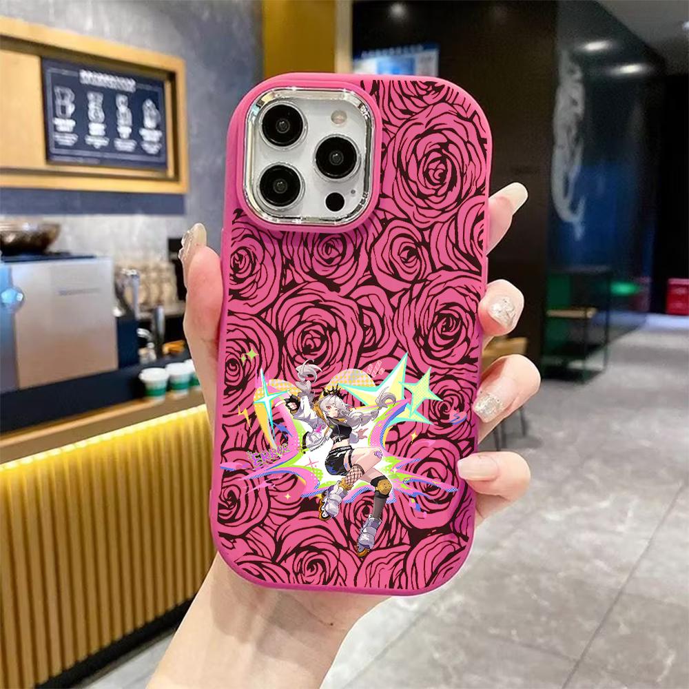 Phone Case: 2D Flat Design Suitable for iPhone 18 17 16 15 14 13 Pro Protective Case, Couple Style, Roller-skating Girl, Christmas and Halloween Gifts