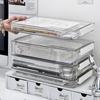 Transparent A4 Document Storage Box: Ideal for Exam Papers, Certificates, Household Records & Student Essentials.