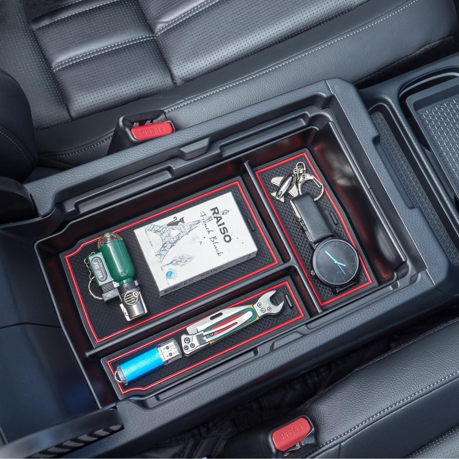 Center Console Organizer for  2024 2025 2026 CR-V LX//Armrest Tray-Red Trim