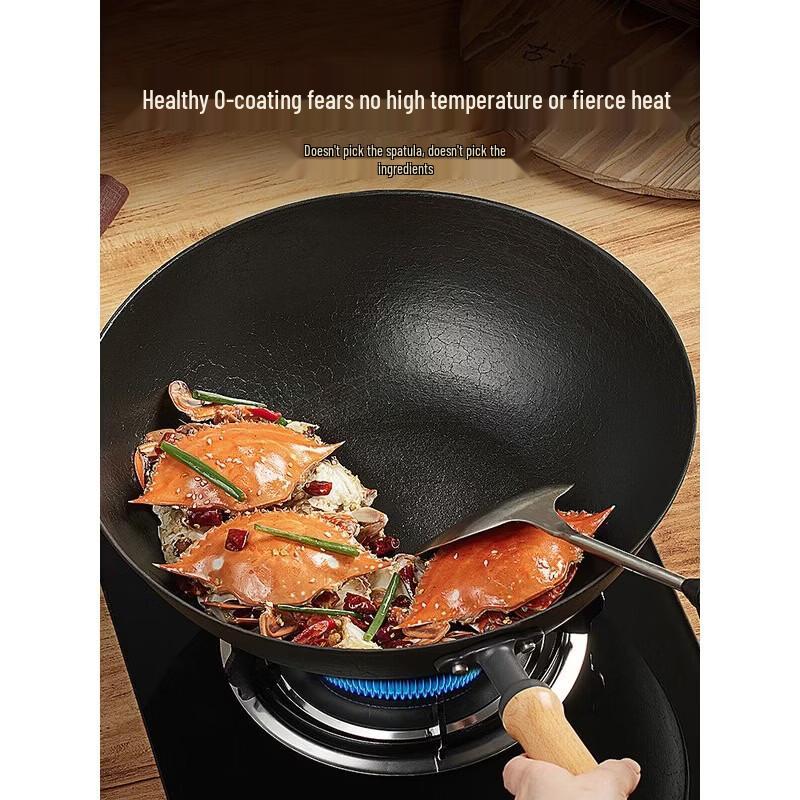 COOKER KING Handmade Cast Iron Wok