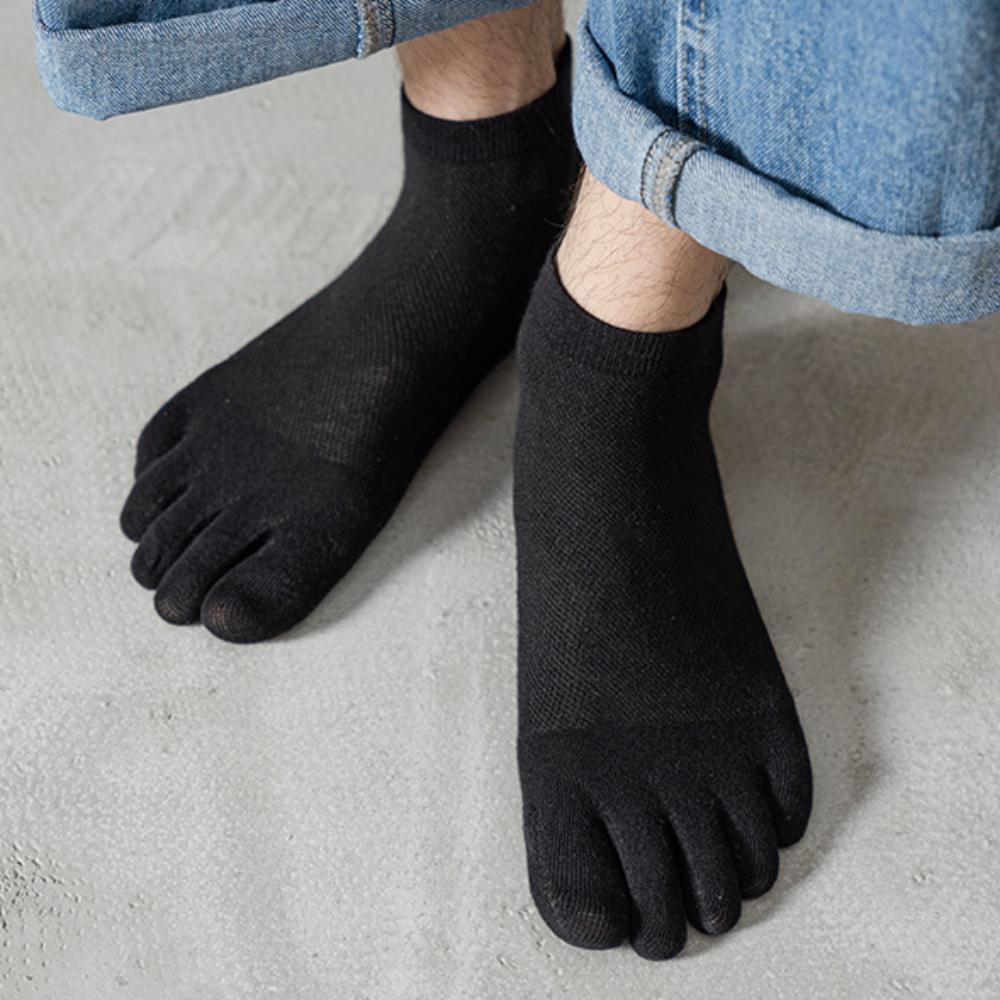 Baumwolle Herren Fünf-Finger-Socken Knöchelsocken Zehentrenner-Socken Herren Netz-Fünf-Zehen-Socken Sommer