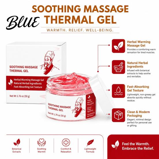 Warming Massage Cream 1/2Pcs Body Soothing Thermal Gel Natural Herbal Deep Gel Tissue Cream Firming & Smoothing Skin Moisturizer