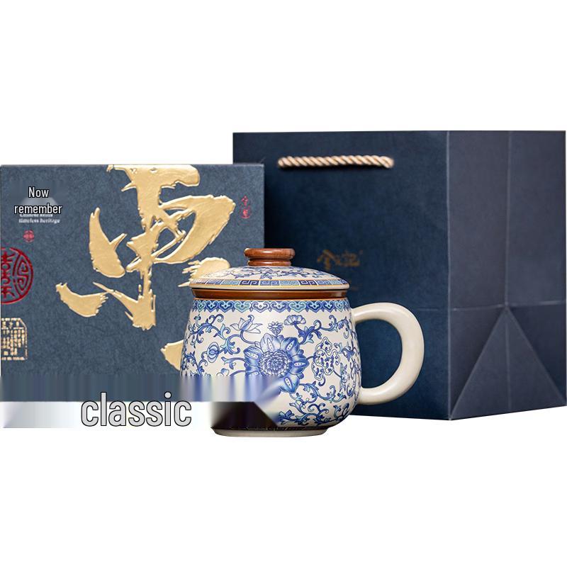 Фарфоровая чайная чашка Ru Kiln из Запретного города с ситечком