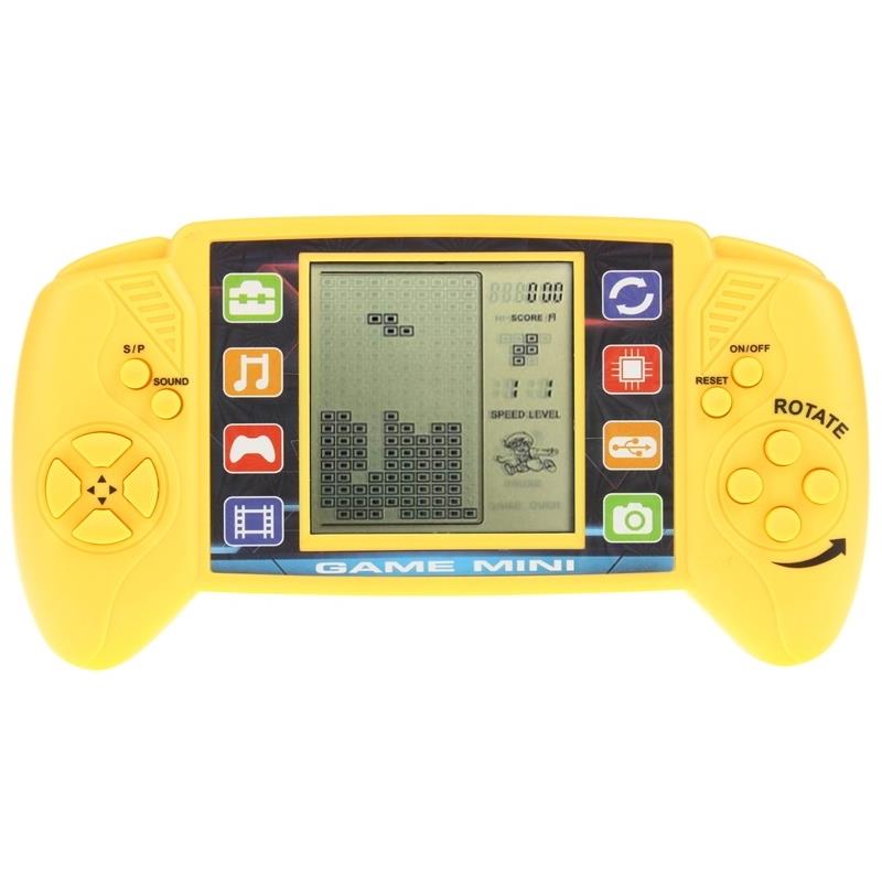 Electronic Game Toy for Kids Tetris Console - Yellow