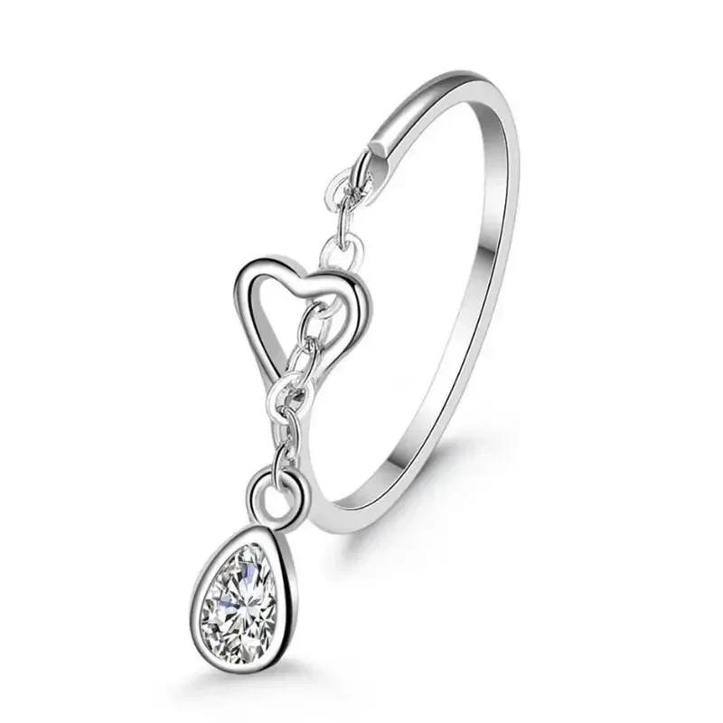 

Женские модные подарки, кольца в форме сердца с надписью «Любовь», кольцо в форме капли дождя / капли воды для женщин, винтажные обручальные кольца, женские оптовые аксессуары A