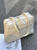 Retro makeup bag, genuine leather women's bag, large-capacity commuting hand-held armpit bag, single-shoulder crossbody bag