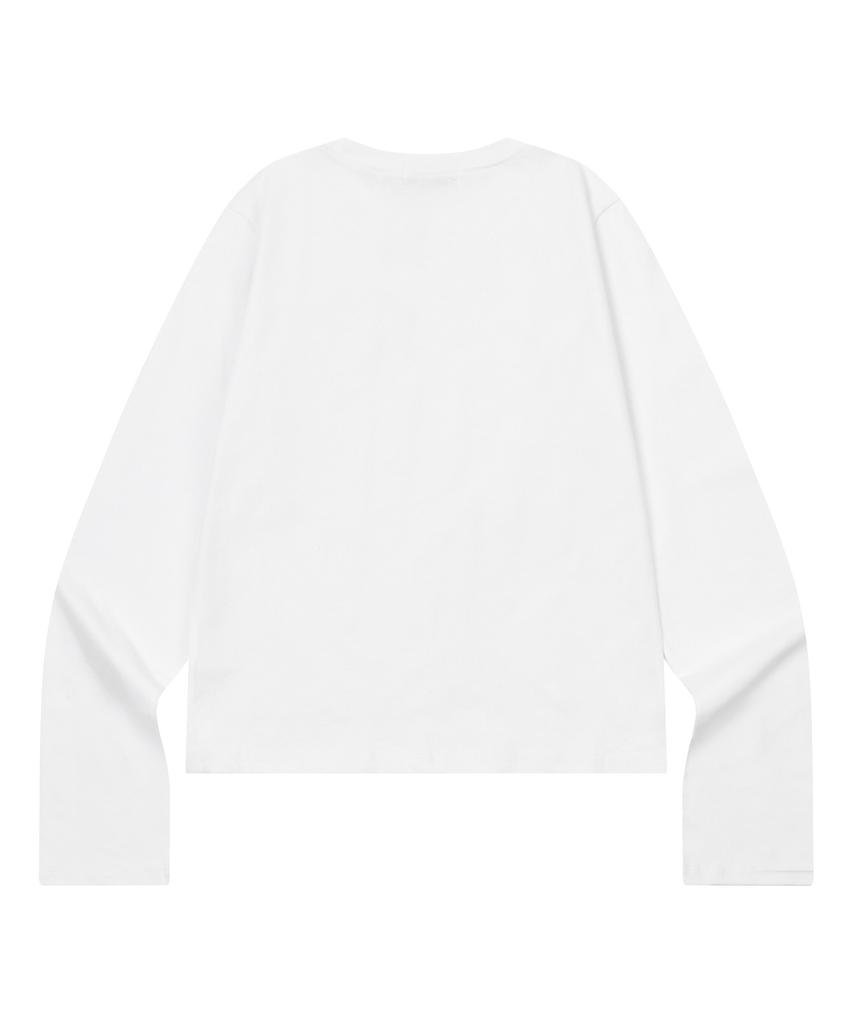 MUCENT Area Metal Logo Heart Patch Long Sleeve Tee (2 Colors)