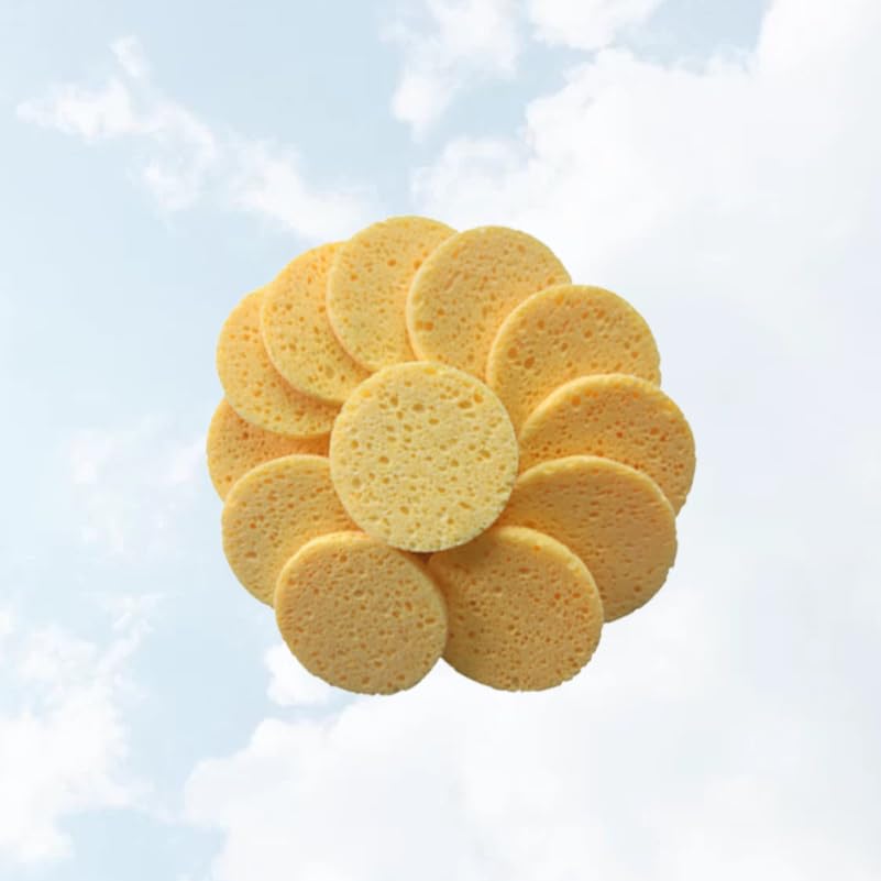 MALUGOGO Facial Cleansing Compressed Cellulose Round Face Cleansing Makeup Remover Gentle On Pore Excess Sebum Wood Pulp X X Cm Sponges, Sponges,