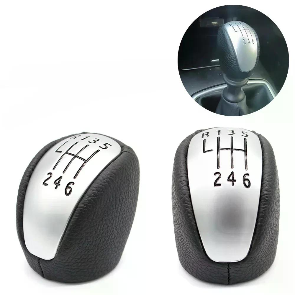 Für Renault/Laguna MK3 2007-2014 PU 6 Geschwindigkeit Manuelle Getriebe Schaltknauf Leder Hebel Shifter Hand Ball 2008 2009 2010 2011 2012 2013